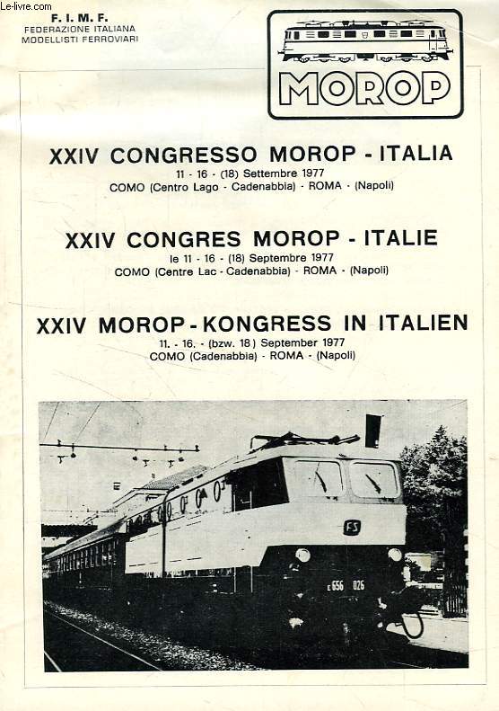 XXIV CONGRESSO MOROP ITALIA, XXIV CONGRES MOROP ITALIE
