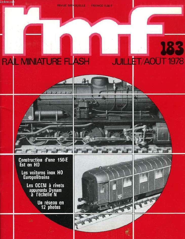 RMF, RAIL MINIATURE FLASH, N 183, JUILLET-AOUT 1978