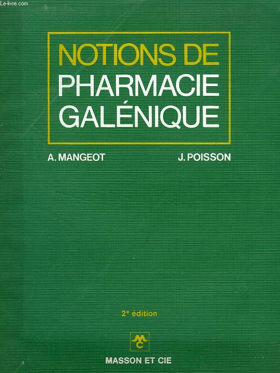 NOTIONS DE PHARMACIE GALENIQUE