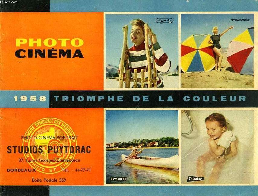 PHOTO CINEMA, 1958, TRIOMPHE DE LA COULEUR (CATALOGUE)