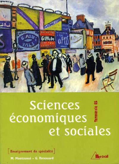 SCIENCES ECONOMIQUES ET SOCIALES, TERMINALES ES