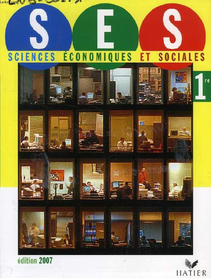 SES, SCIENCES ECONOMIQUES ET SOCIALES, 1re