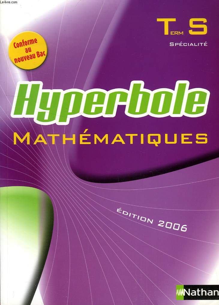 HYPERBOLE, MATHEMATIQUES, TERMINALE S, SPECIALITE
