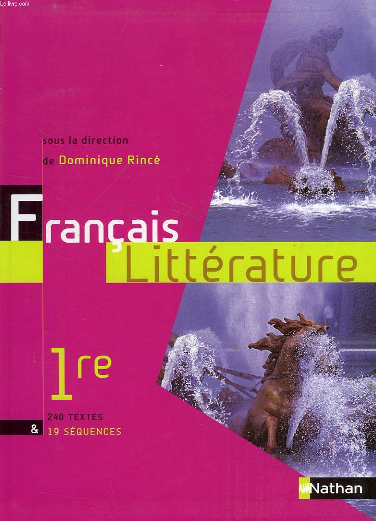 FRANCAIS, LITTERATURE, 1re