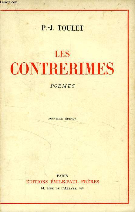 LES CONTRERIMES, POEMES