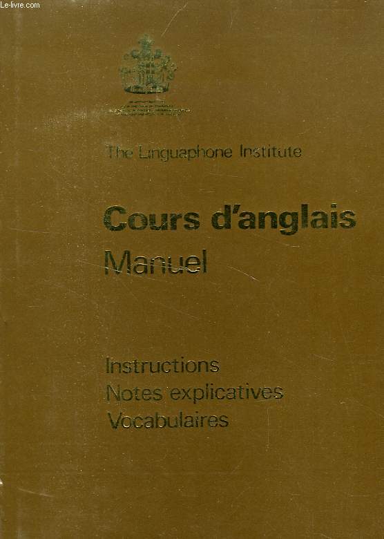 COURS D'ANGLAIS, MANUEL