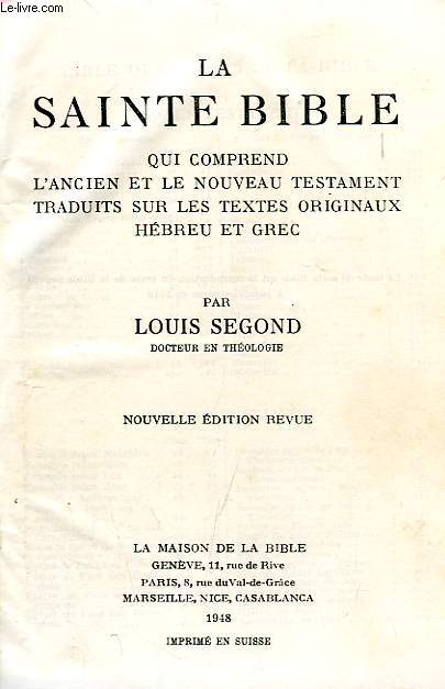 LA SAINTE BIBLE