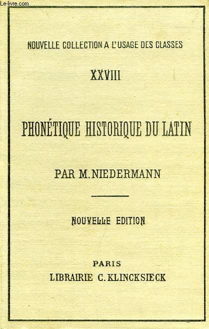 PRECIS DE PHONETIQUE HISTORIQUE DU LATIN