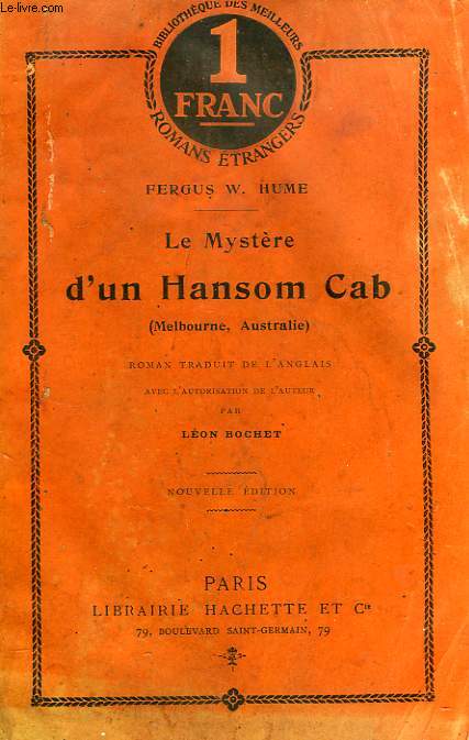 LE MYSTERE D'UN HANSOM CAB (MELBOURNE AUSTRALIE)