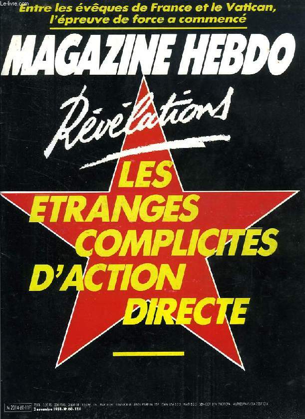 MAGAZINE HEBDO, N 60, NOV. 1984