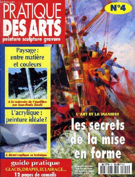 PRATIQUE DES ARTS, PEINTURE, SCULPTURE, GRAVURE, N 4, OCT.-NOV. 1995