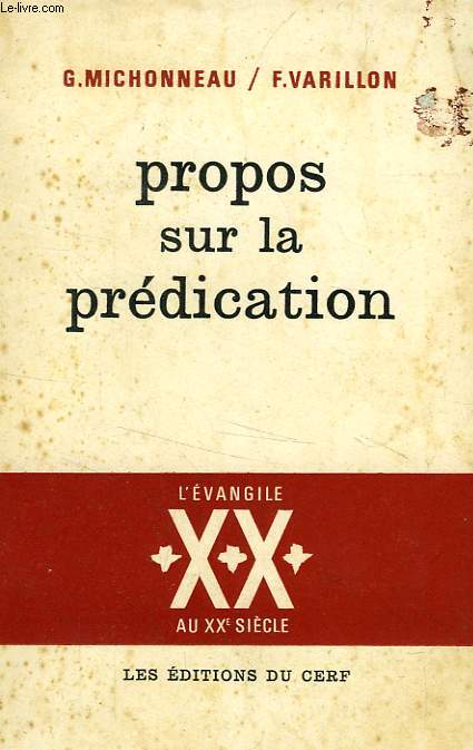 PROPOS SUR LA PREDICATION