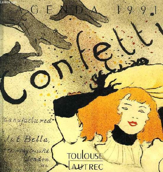 HENRI DE TOULOUSE-LAUTREC, 1864-1901, AGENDA 1991