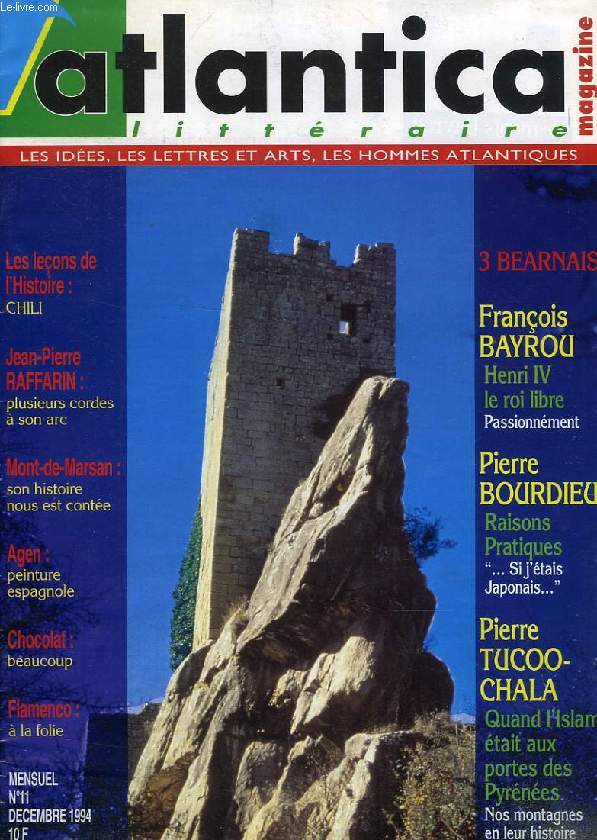 ATLANTICA, N 11, DEC. 1994, MAGAZINE LITTERAIRE