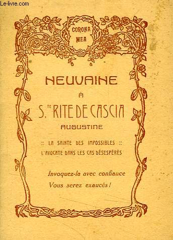 NEUVAINE A SAINTE RITE DE CASCIA AUGUSTINE