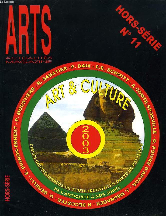 ARTS ACTUALITES MAGAZINE, H.S. N 11, JAN. 2003, ART & CULTURE 2003