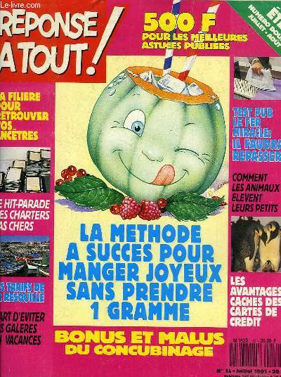 REPONSE A TOUT !, N 15, JUILLET 1991