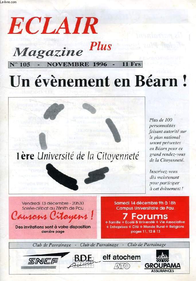 ECLAIR PLUS MAGAZINE, N 105, NOV. 1996