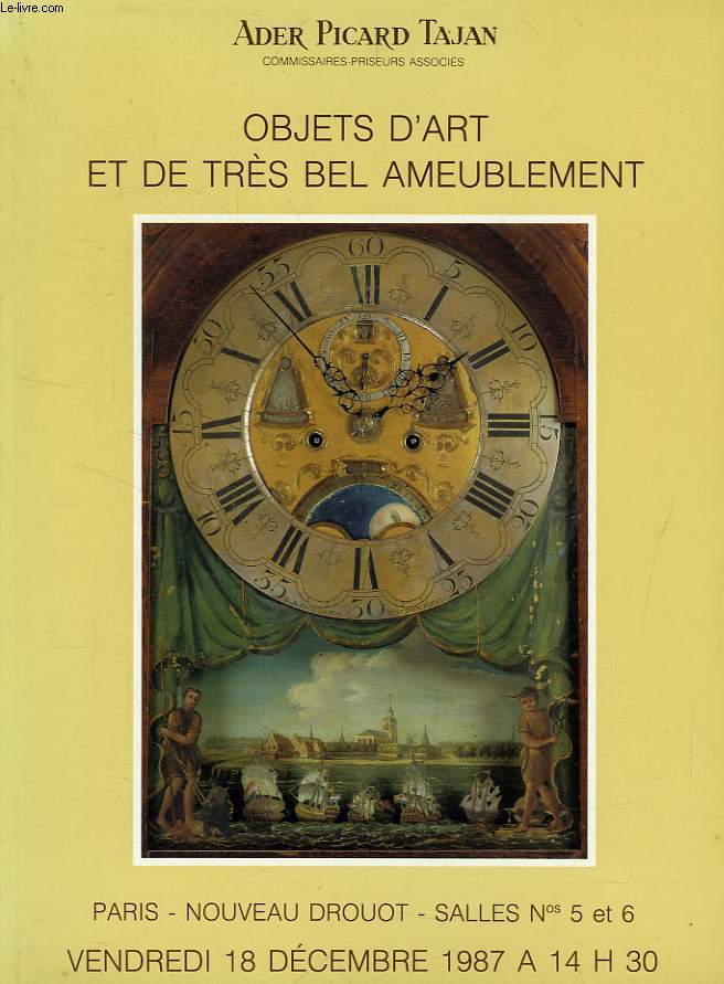 SCULPTURES, PORCELAINES, OBJETS D'ART ET DE TRES BEL AMEUBLEMENT, PRINCIPALEMENT DU XVIIIe SIECLE (CATALOGUE)
