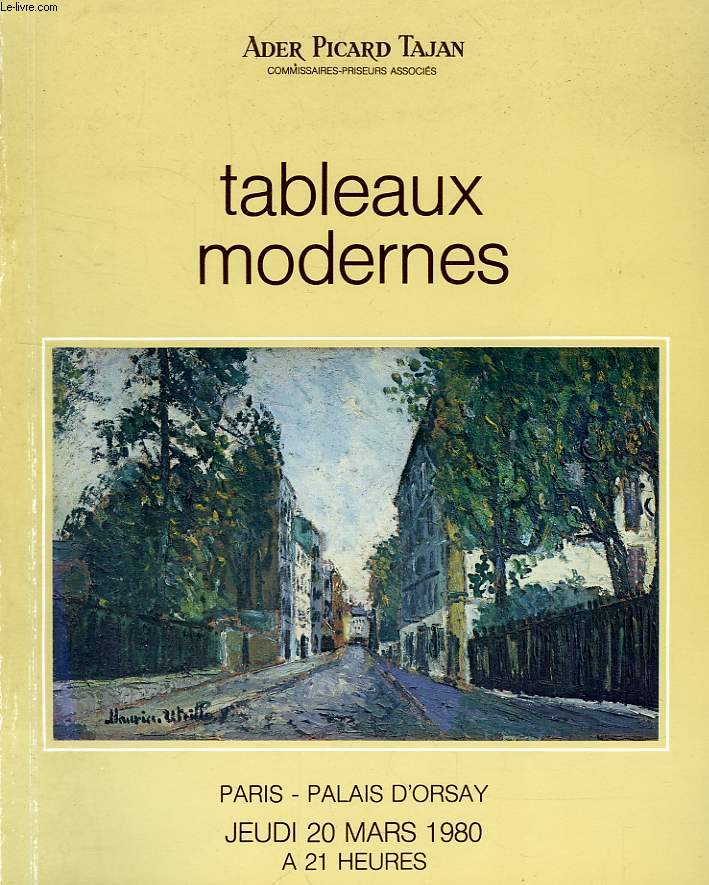 TABLEAUX MODERNES (CATALOGUE)