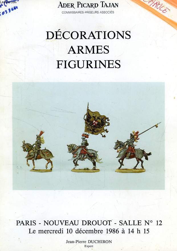 DECORATIONS, ARMES, FIGURINES (CATALOGUE)