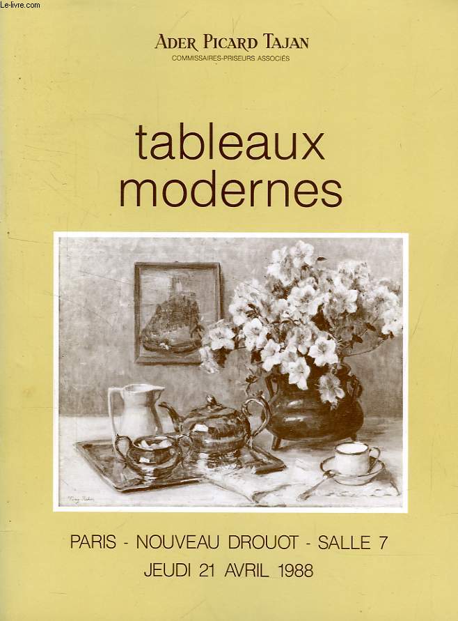 TABLEAUX MODERNES (CATALOGUE)