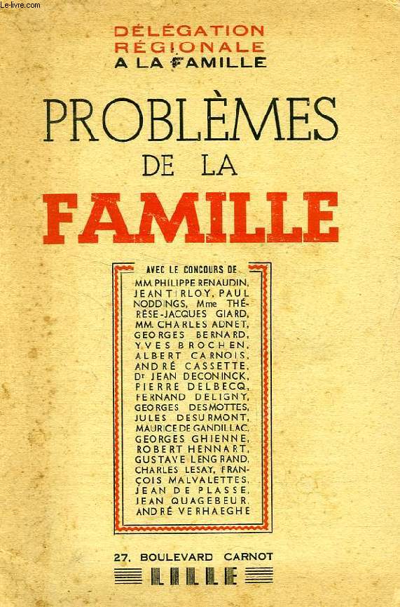 PROBLEMES DE LA FAMILLE