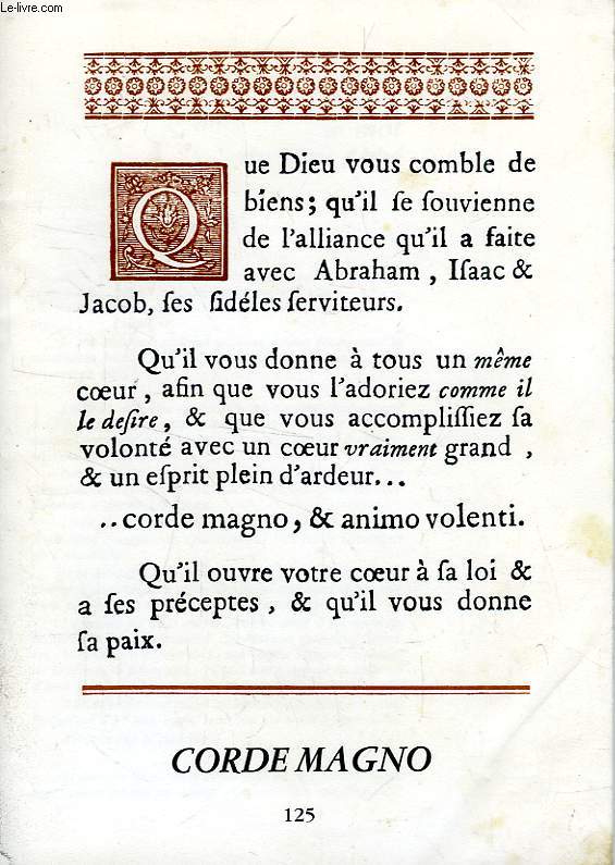 CORDE MAGNO (VOIX DE BELLOC), N 125, MARS 1987