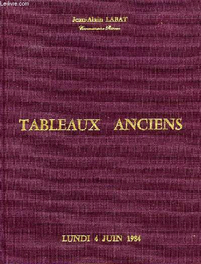 IMPORTANTS TABLEAUX ANCIENS (CATALOGUE)