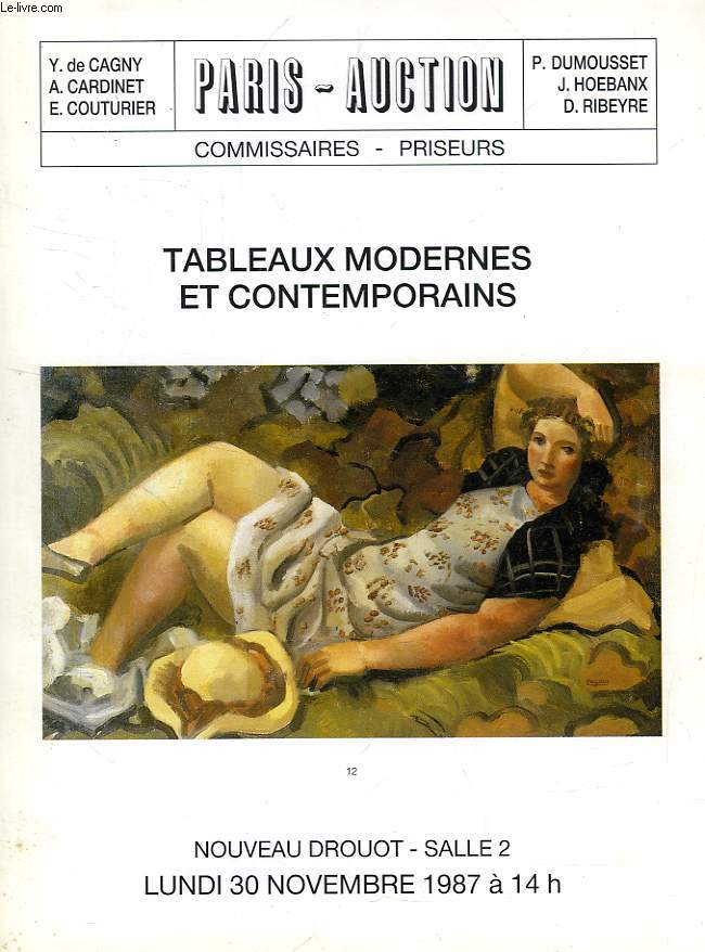 TABLEAUX MODERNES ET CONTEMPORAINS (CATALOGUE)