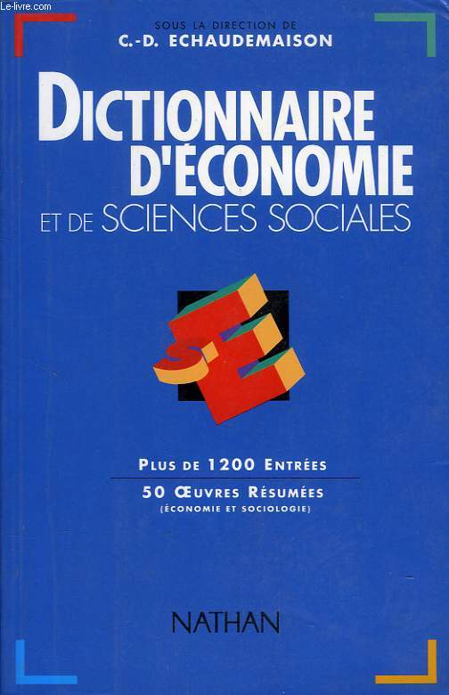 DICTIONNAIRE D'ECONOMIE ET DE SCIENCES SOCIALES