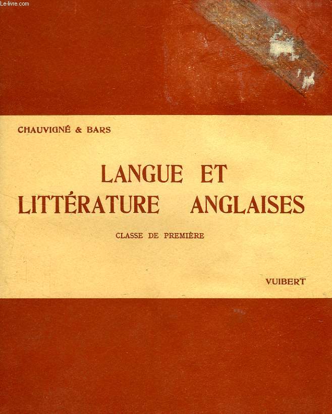 LANGUE ET LITTERATURE ANGLAISES, CLASSE DE 1re