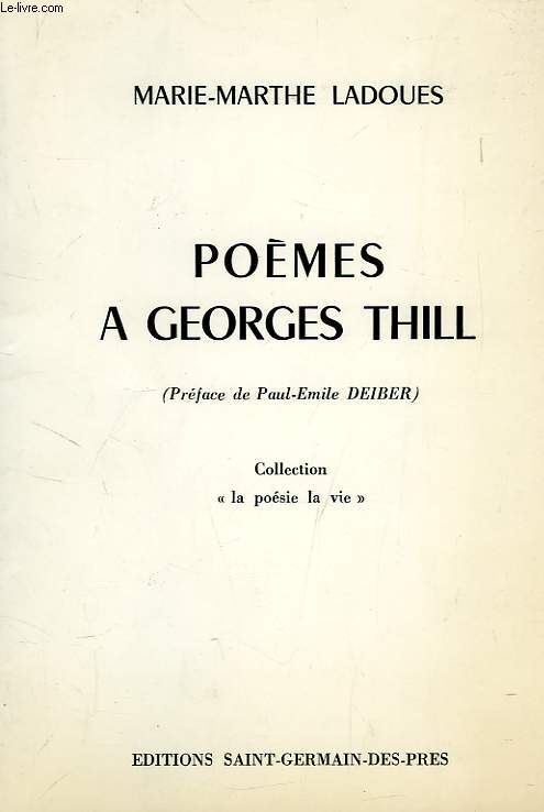 POEMES A GEORGES THILL