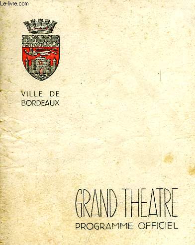 GRAND-THEATRE, PROGRAMME OFFICIEL