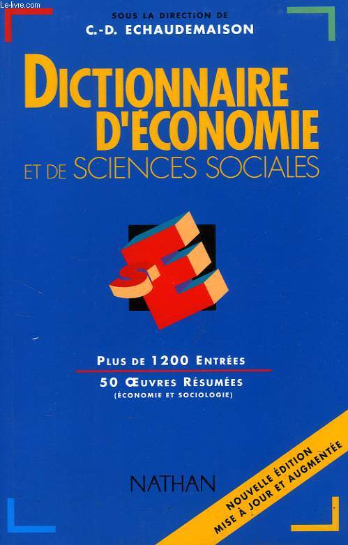 DICTIONNAIRE D'ECONOMIE ET DE SCIENCES SOCIALES