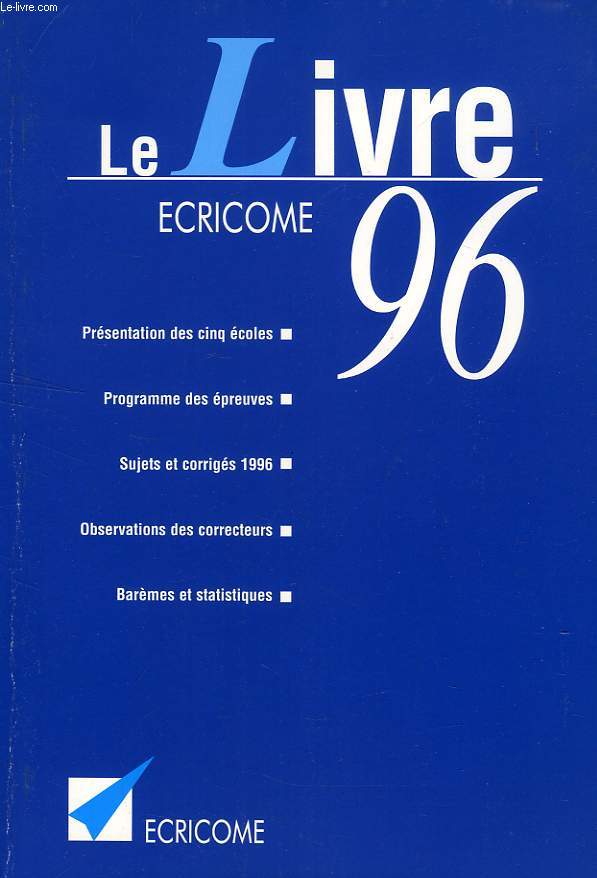 LE LIVRE ECRICOME 96