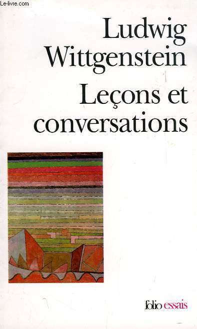 LECONS ET CONVERSATIONS SUR L'ESTHETIQUE, LA PSYCHOLOGIE ET LA CROYANCE RELIGIEUSE