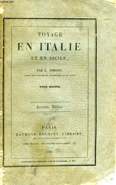 VOYAGE EN ITALIE ET EN SICILE, TOME II