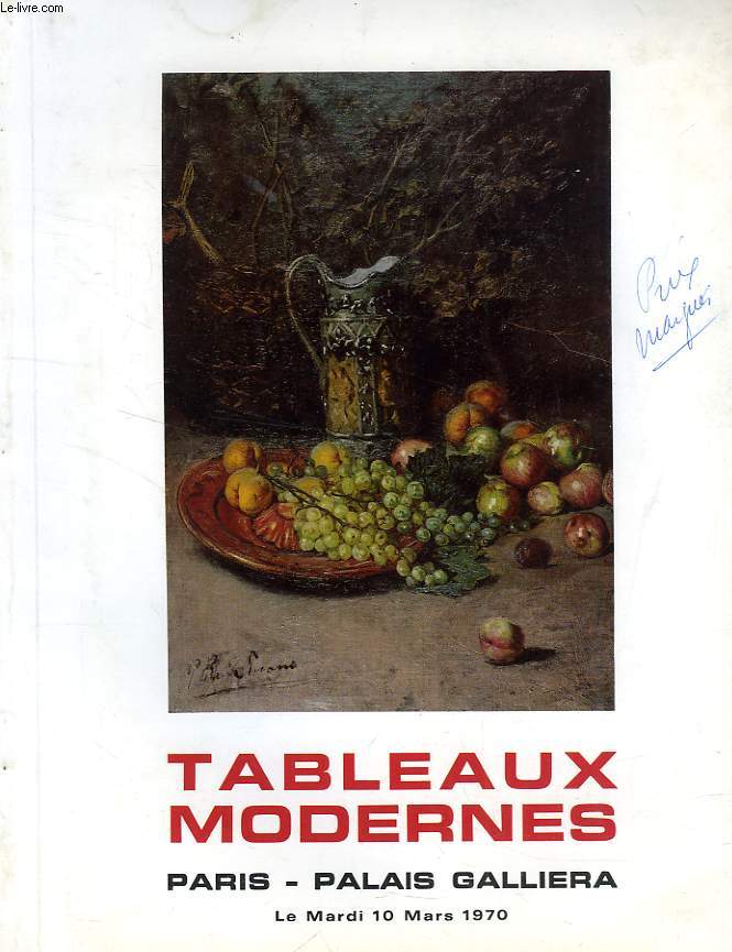 TABLEAUX MODERNES (CATALOGUE)