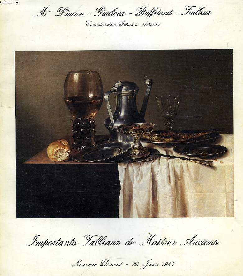 IMPORTANTS TABLEAUX DE MAITRES ANCIENS / MODERNES (CATALOGUE)