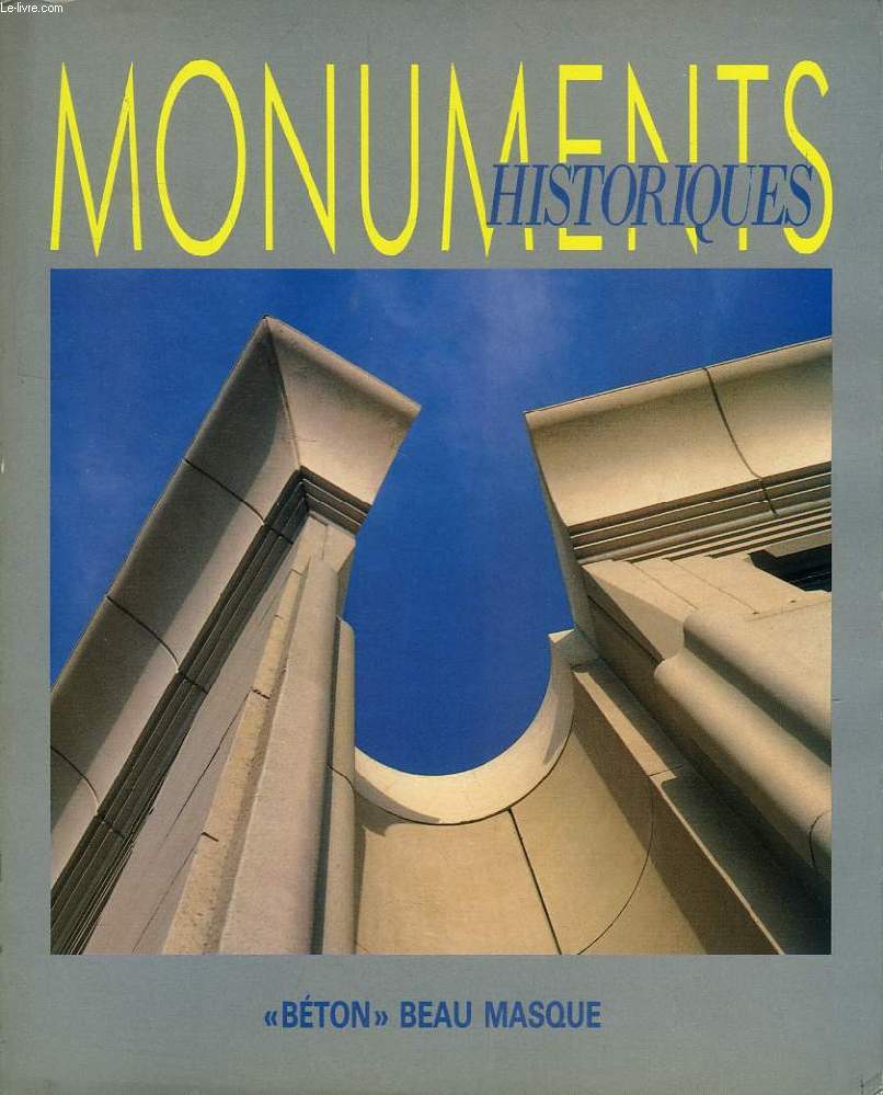 MONUMENTS HISTORIQUES, N 140, AOUT-SEPT. 1985, BETON BEAU MASQUE