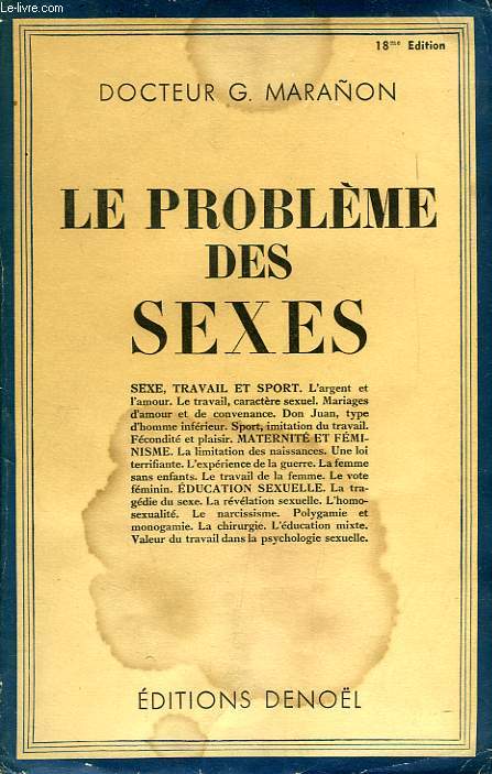 LE PROBLEME DES SEXES