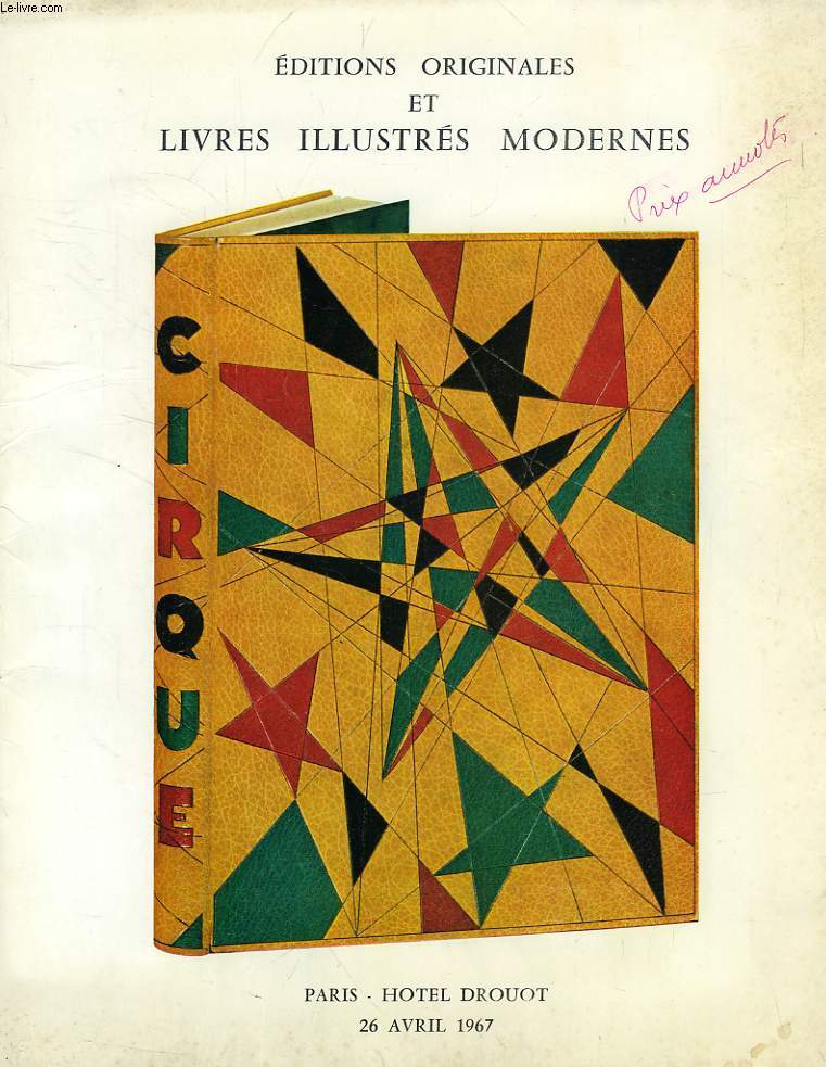 EDITIONS ORIGINALES ET LIVRES ILLUSTRES MODERNES (CATALOGUE)