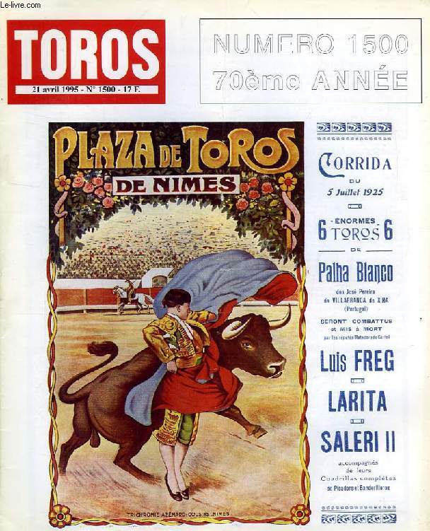 TOROS, N° 1500, AVRIL 1995, 70e ANNEE