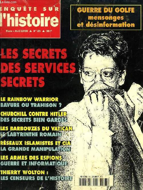 ENQUETE SUR L'HISTOIRE, N 25, MARS-AVRIL 1998