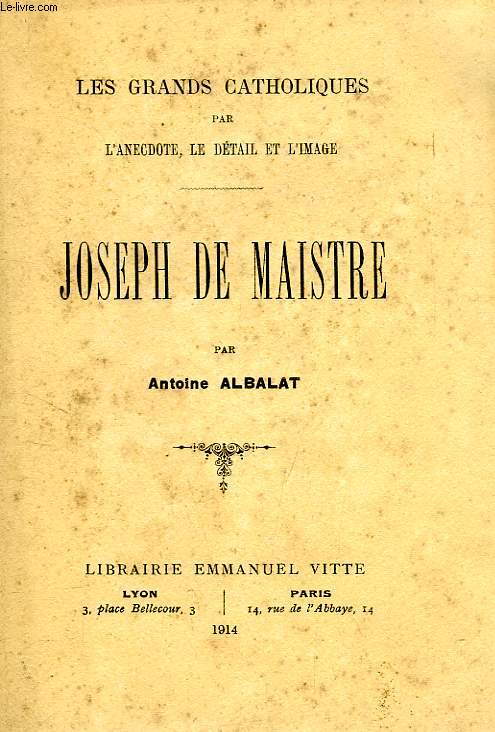 JOSEPH DE MAISTRE