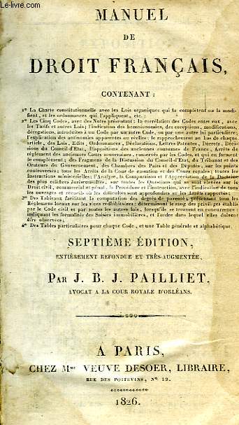 MANUEL DE DROIT FRANCAIS