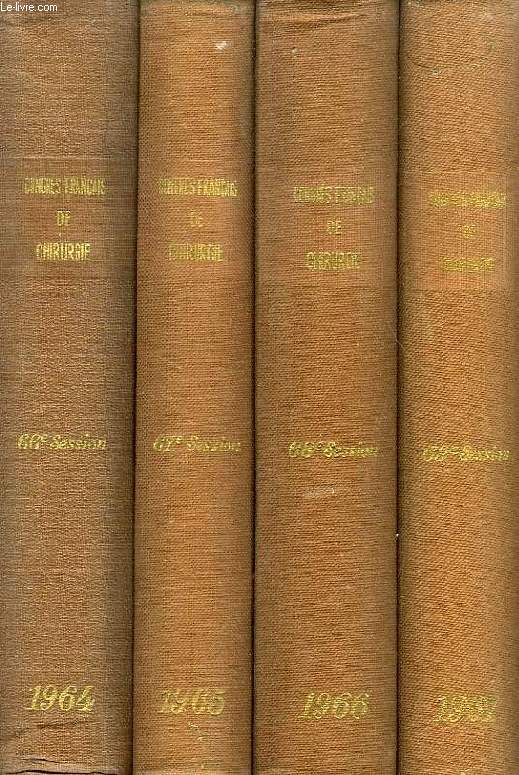 CONGRES FRANCAIS DE CHIRURGIE, 1964-1967, 4 VOLUMES
