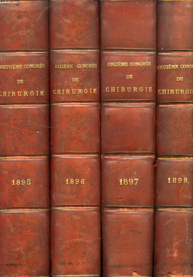 CONGRES FRANCAIS DE CHIRURGIE, 1895-1902, 7 TOMES