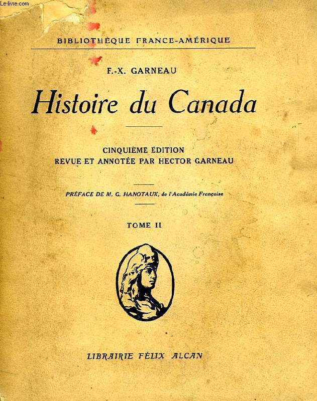 HISTOIRE DU CANADA, TOME II